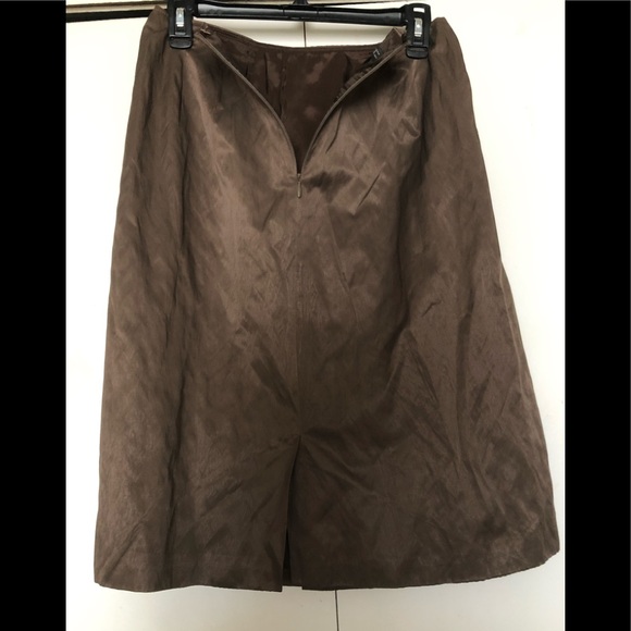 Lafayette 148 NY Taffeta Skirt size 8 Pleated Front Chic cozy gorgeous style - Picture 6 of 13